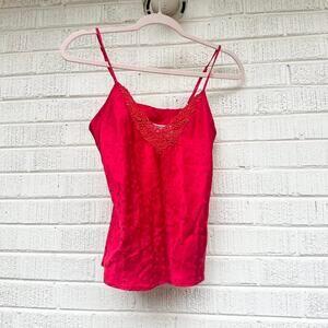Silkscreen vintage Y2K Cherry Red Heart Slip Cami Top